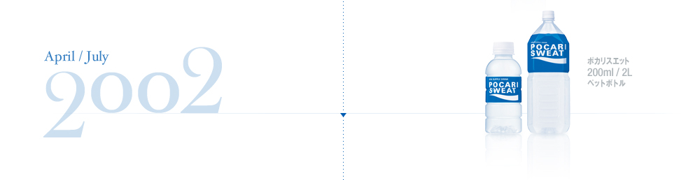 April / July,2002 ポカリスエット 200ml／2L ペットボトル