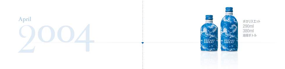 April,2004 ポカリスエット 290ml／380ml 地球ボトル