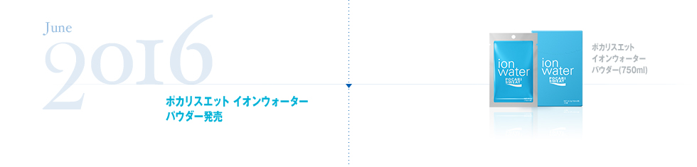 June,2016 ポカリスエット イオンウォーターパウダー発売